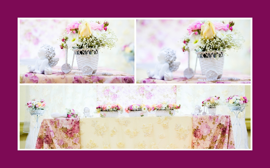 Hochzeitsdeko Blumenschmuck Tisch